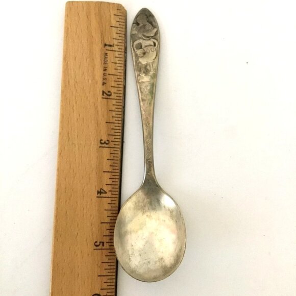 VTG WM ROGERS Silverplate Baby Spoon Disney Mickey Mouse Nursery Keepsake VBC - Picture 4 of 4